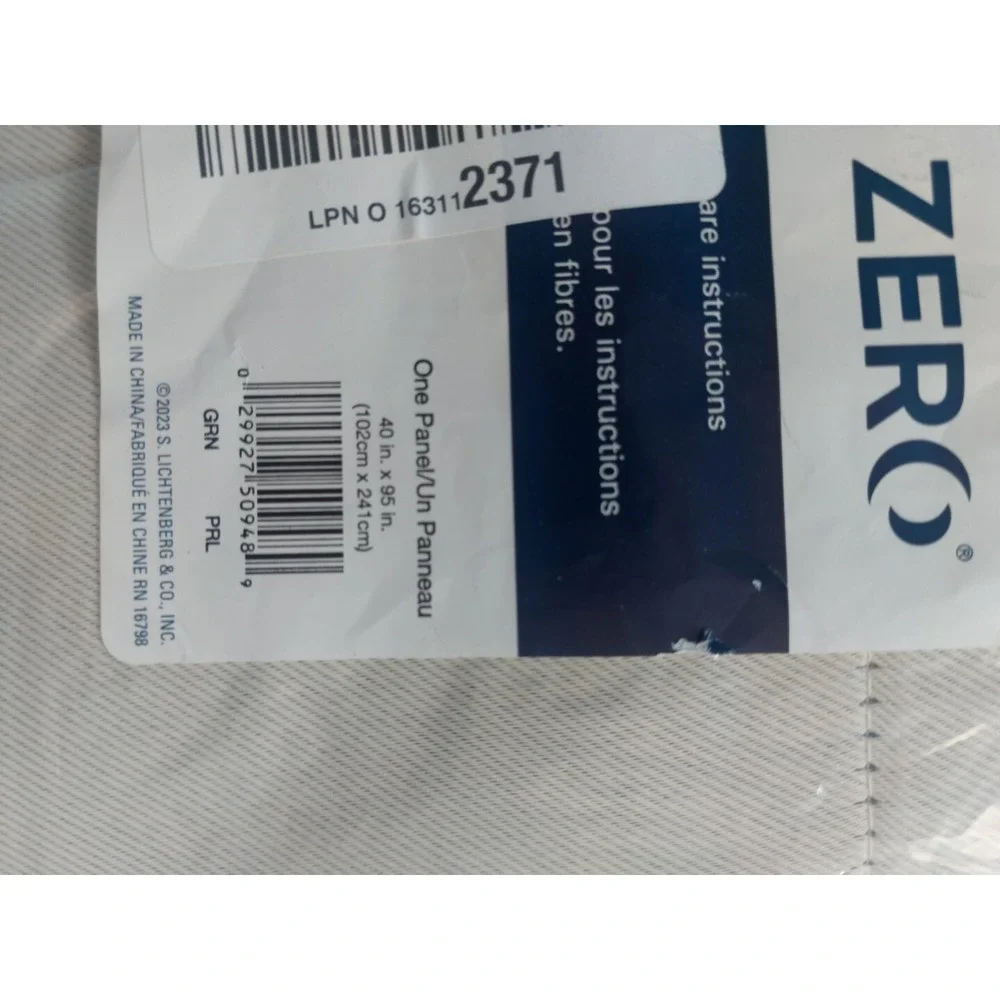 Sun Zero Preston Grommet Blackout 40‎ x 95 Pearl Curtain one Panel